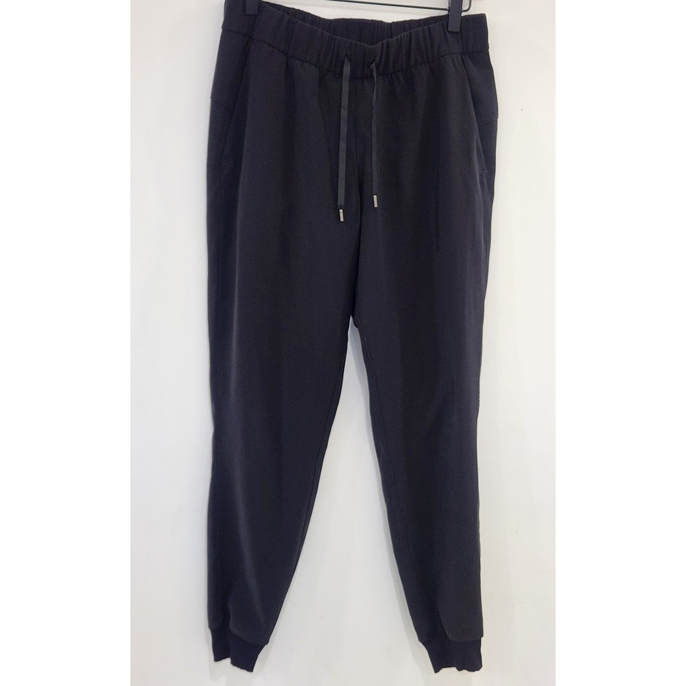 Lululemon On the Fly Jogger 7/8 Pant Black Woven Luxtreme Drawstring Pocket sz 6